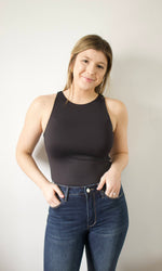 Roxanna Crewneck Bodysuit - Black