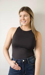 Roxanna Crewneck Bodysuit - Black